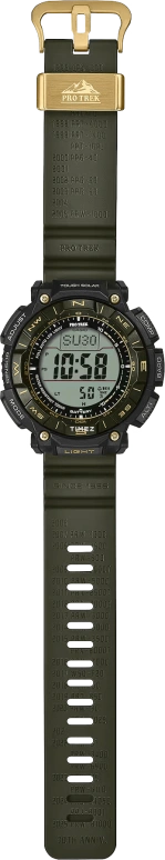 Casio,PROTREK 54.70x51.70mm,54.70x51.70mm,Carbon,Bio-sourced,Resin,Grey,Quartz,Countdown,Chronograph,Month,Date,Hardlex,Round,PRG340ANS,PRG340ANS-3