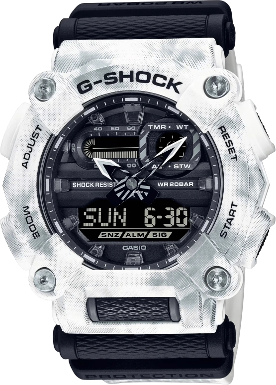 Casio,G-SHOCK 52.80x49.50mm,52.80x49.50mm,Resin,Black,Quartz,Countdown,Chronograph,Month,Date,Hardlex,Round,GA900GC,GA900GC-7A