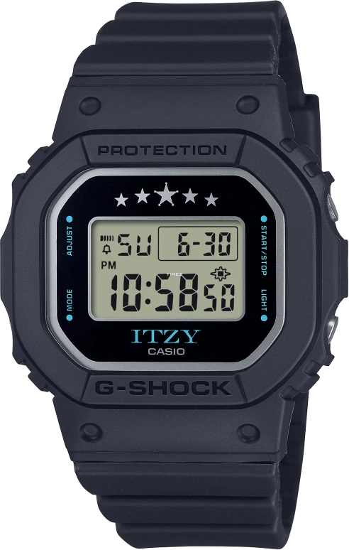 Casio,G-SHOCK 45.70x40.50mm,45.70x40.50mm,Bio-sourced,Resin,Black,Quartz,Countdown,Chronograph,Month,Date,Hardlex,Square,GMDS5610IT,GMDS5610IT-1