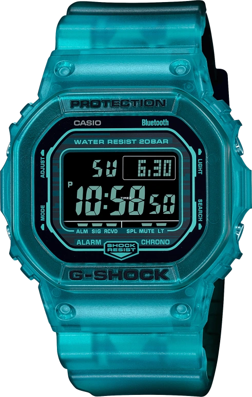 Casio,G-SHOCK 48.90x42.80mm,48.90x42.80mm,Resin,Blue,Quartz,Rectangular,DWB5600G,DWB5600G-2