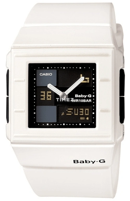 Casio,BABY-G 36mm,36mm,Acrylic,Plastic,Black,Quartz,White,BGA,BGA-200-7E2