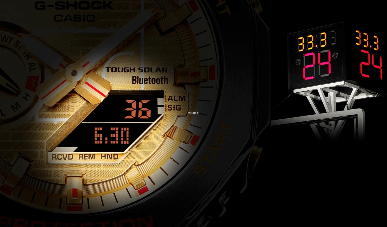 Casio,G-SHOCK 44.40mm,44.40mm,Bio-sourced,Resin,Gold,Quartz,Countdown,Chronograph,Month,Date,Hardlex,Octagon,GBM2100RH,GBM2100RH-1A