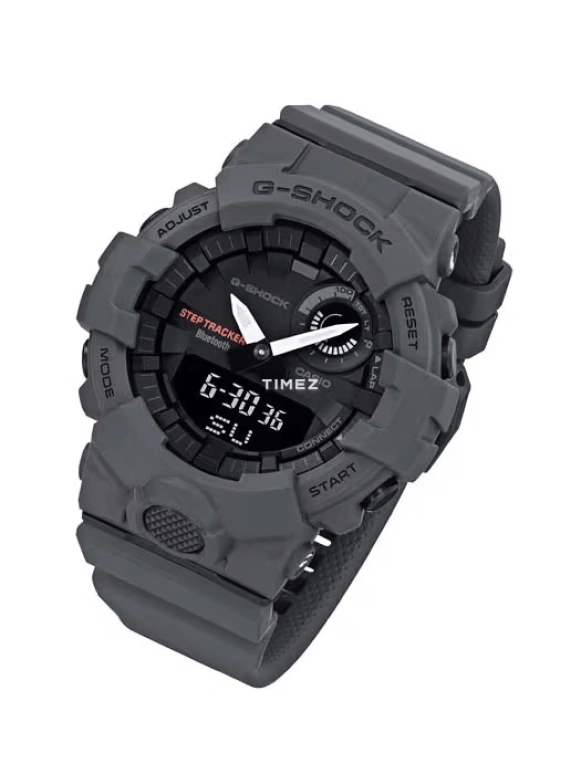 Casio,G-SHOCK 48.60mm,48.60mm,Resin,Grey,Quartz,Countdown,Chronograph,Month,Date,Hardlex,Round,GBA800,GBA800-8A