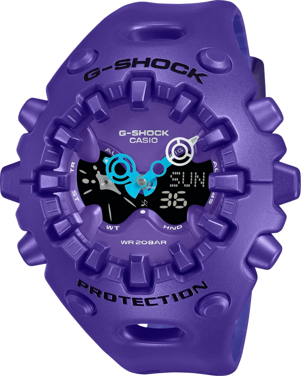 Casio,G-SHOCK 49.10x58.20mm,49.10x58.20mm,Resin,Purple,Quartz,Countdown,Chronograph,Month,Date,Hardlex,Round,GAV01,GAV01-2A
