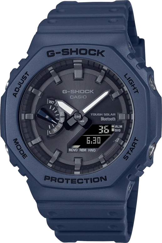Casio,G-SHOCK 48.50x45.40mm,48.50x45.40mm,Resin,Carbon,Black,Quartz,Countdown,Chronograph,Month,Date,Hardlex,Round,GAB2100,GAB2100-2A