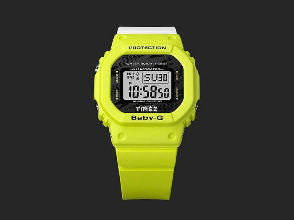Casio,BABY-G 44.70x40mm,44.70x40mm,Resin,Black,Grey,Quartz,Countdown,Chronograph,Date,Day,Hardlex,Square,BGD560TG,BGD560TG-9