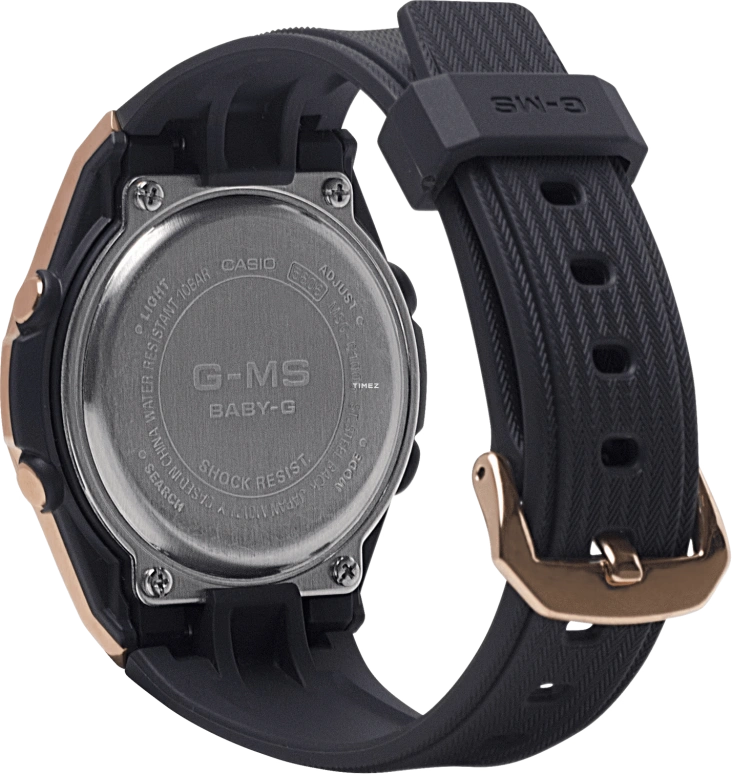 Casio,G-MS 40.30mm,40.30mm,Resin,Stainless Steel,Black,Quartz,Countdown,Chronograph,Month,Date,Hardlex,Round,MSGC100G,MSGC100G-1A