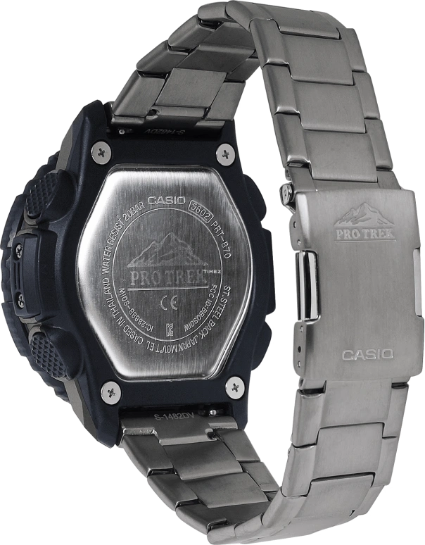 Casio,PROTREK 57.50x50.80mm,57.50x50.80mm,Resin,Black,Quartz,Countdown,Chronograph,Moonphase,Month,Hardlex,Round,PRTB70T,PRTB70T-7