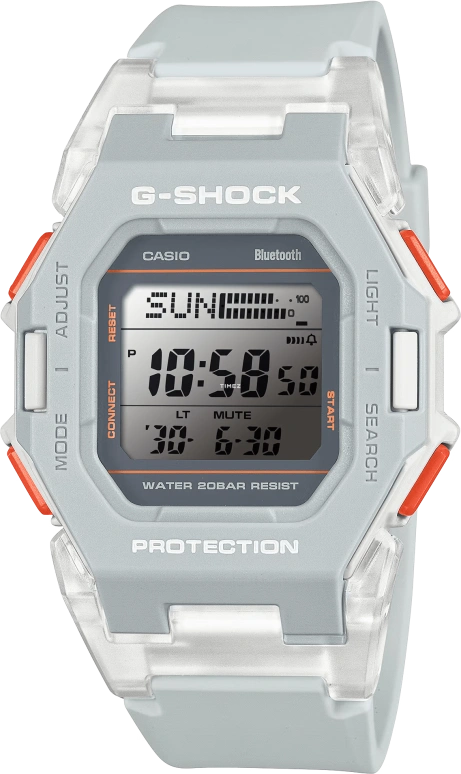 Casio,G-SHOCK 46.30x41.50mm,46.30x41.50mm,Resin,Grey,Quartz,Countdown,Chronograph,Annual Calendar,Month,Hardlex,Square,GDB500S,GDB500S-8