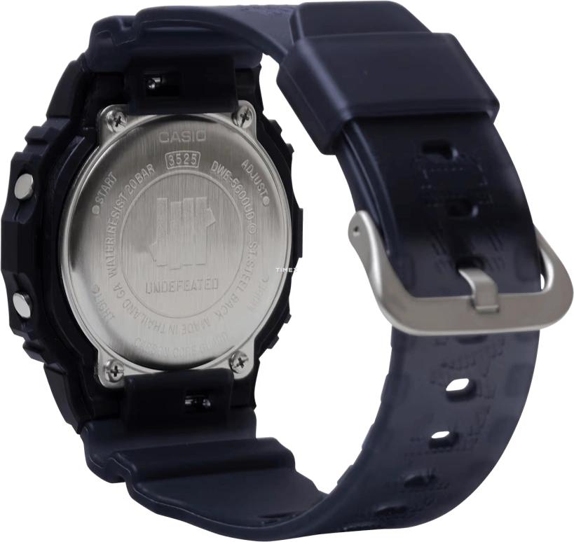 Casio,5600 48.90x43.80mm,48.90x43.80mm,Bio-sourced,Resin,Carbon,Black,Green,Quartz,Countdown,Chronograph,Month,Date,Hardlex,Square,DWE5600UD,DWE5600UD-1