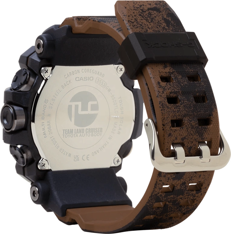 Casio,MASTER OF G - LAND 52.70mm,52.70mm,Bio-sourced,Resin,Black,Grey,Quartz,Countdown,Chronograph,Month,Date,Hardlex,Round,GW9500TLC,GW9500TLC-1