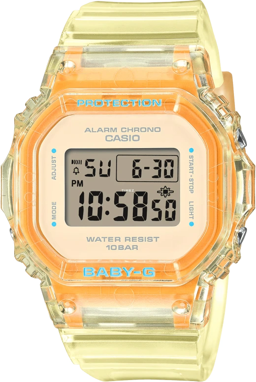Casio,BGD-565 42.10x37.90mm,42.10x37.90mm,Resin,Grey,Quartz,Countdown,Chronograph,Month,Date,Hardlex,Square,BGD565SJ,BGD565SJ-9