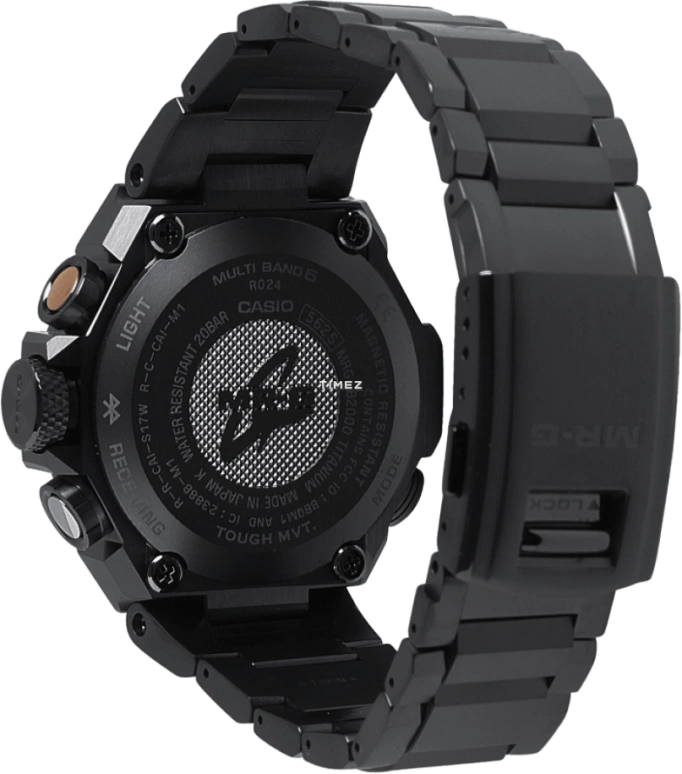 Casio,MR-G 54.70x49.80mm,54.70x49.80mm,Titanium,Black,Automatic,Countdown,Chronograph,Month,Date,Sapphire,Crystal Glass,Round,MRGB2000B,MRGB2000B-1A1