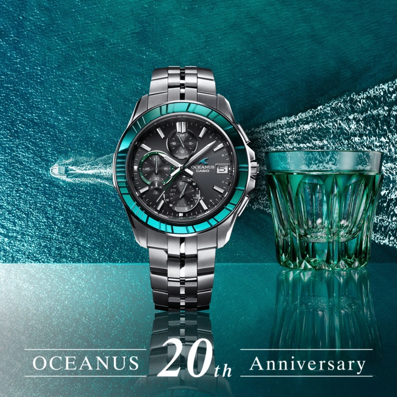 Casio,OCEANUS 47.50x42.80mm,47.50x42.80mm,Titanium,Black,Quartz,Countdown,Chronograph,Date,Day,Sapphire,Crystal Glass,Round,OCWS7000SG1A