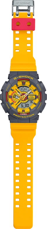 Casio,G-Shock GA-110 51.20mm,51.20mm,Resin,Yellow,Quartz,Countdown,Chronograph,Month,Date,Hardlex,Round,GA110Y,GA110Y-9A