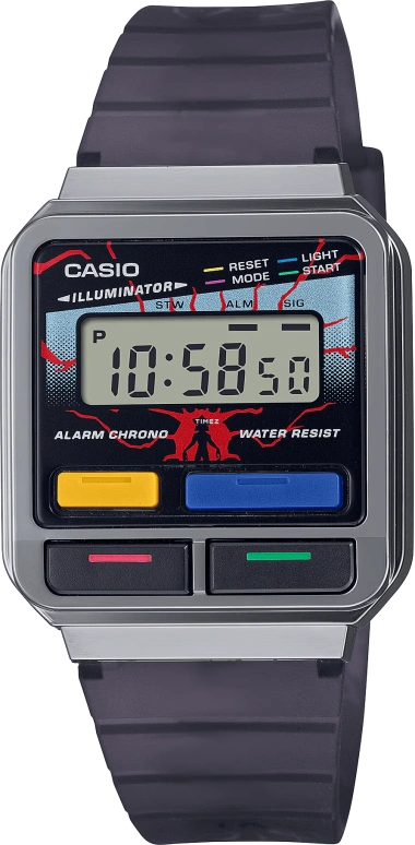 Casio,VINTAGE 40.70x33.50mm,40.70x33.50mm,Resin,Multi-Color,Quartz,Chronograph,Month,Date,Day,Plexi,Glass,Tonneau,A120WEST,A120WEST-1A