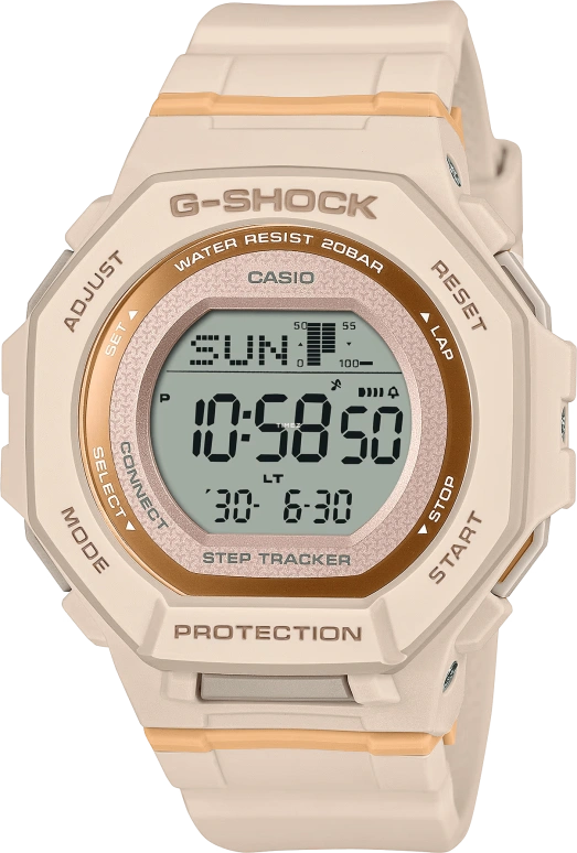 Casio,G-SHOCK 43.80mm,43.80mm,Bio-sourced,Resin,Pink,Quartz,Countdown,Chronograph,Annual Calendar,Month,Hardlex,Octagon,GMDB300,GMDB300-4