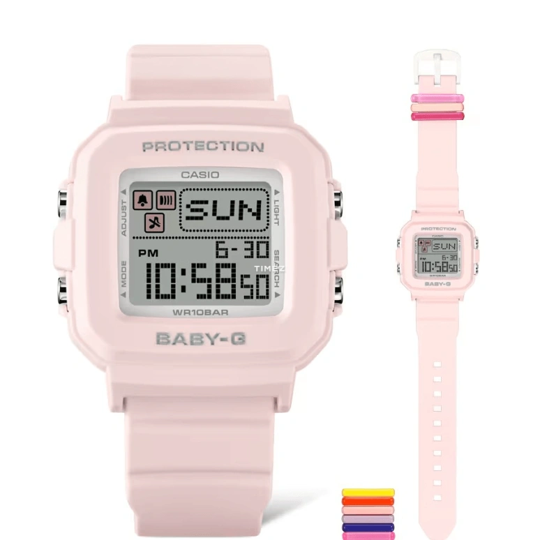 Casio,BGD-10 42.80x39mm,42.80x39mm,Resin,Grey,Quartz,Countdown,Chronograph,Month,Date,Hardlex,Square,BGD10L,BGD10L-4