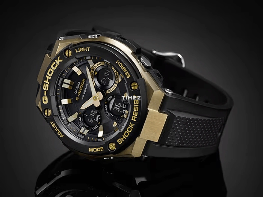 Casio,G-STEEL 52.40mm,52.40mm,Resin,Black,Quartz,Countdown,Chronograph,Month,Date,Hardlex,Round,GSTS100G,GSTS100G-1A