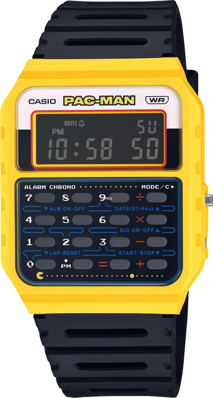 Casio,Standard 43.20x34.40mm,43.20x34.40mm,Resin,Black,Quartz,Chronograph,Month,Date,Day,Plexi,Rectangular,CA53WPC,CA53WPC-1B