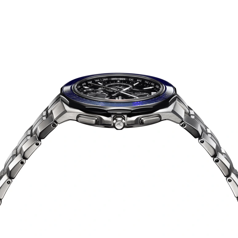 Casio,OCEANUS 48.80x42.30mm,48.80x42.30mm,Titanium,Black,Quartz,Date,Day,World Time,OCWS5000MB1A