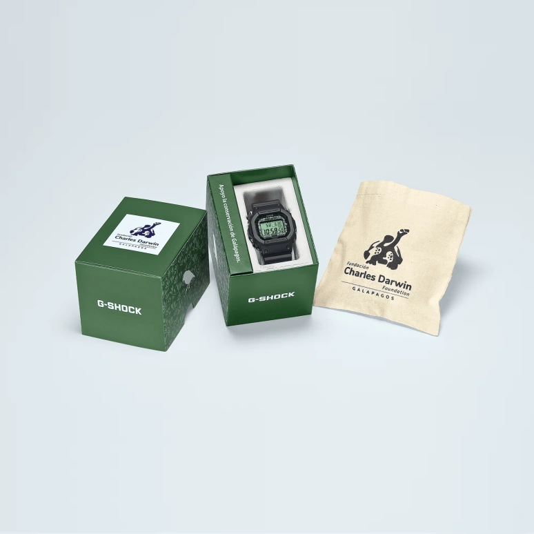 Casio,G-SHOCK 48.90x42.80mm,48.90x42.80mm,Bio-sourced,Resin,Dark Green,Quartz,Countdown,Chronograph,Month,Date,Hardlex,Square,GWB5600CD1A3