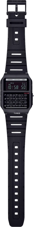 Casio,POP 43.20x34.40mm,43.20x34.40mm,Resin,Black,Quartz,Chronograph,Annual Calendar,Month,Date,Plexi,Rectangular,CA53WB,CA53WB-1B