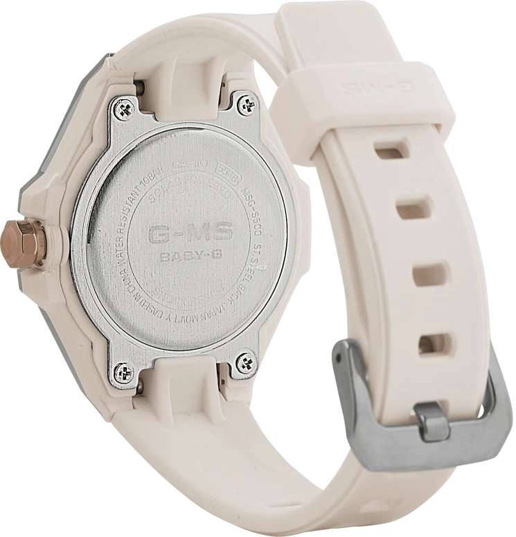 Casio,G-MS 42.40x37.70mm,42.40x37.70mm,Resin,Stainless Steel,Silver,Pink,Quartz,Day,Solar Charging,MSGS500,MSGS500-7A