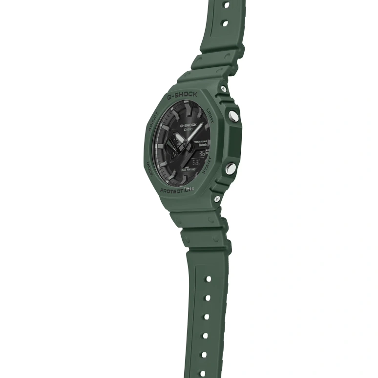 Casio,G-SHOCK 48.50x45.40mm,48.50x45.40mm,Resin,Carbon,Black,Quartz,Countdown,Chronograph,Month,Date,Hardlex,Round,GAB2100,GAB2100-3A