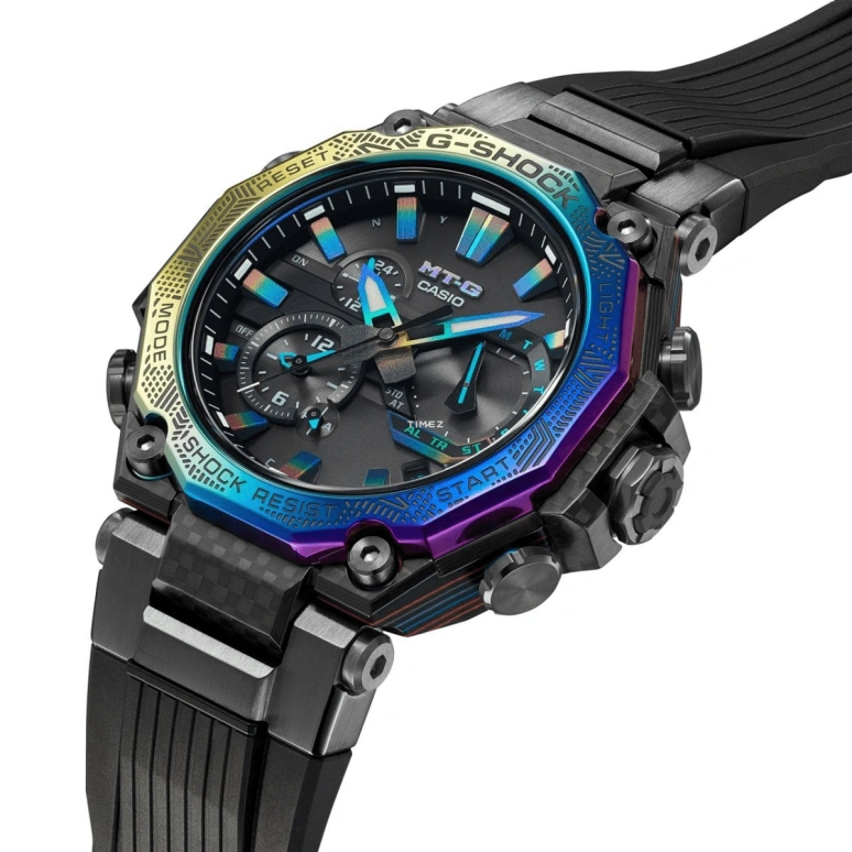 Casio,MTG 55.10x49.80mm,55.10x49.80mm,Stainless Steel,Black,Quartz,Countdown,Chronograph,Month,Date,Hardlex,Round,MTGB2000YR,MTGB2000YR-1A