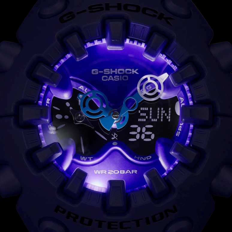 Casio,G-SHOCK 49.10x58.20mm,49.10x58.20mm,Resin,Purple,Quartz,Countdown,Chronograph,Month,Date,Hardlex,Round,GAV01,GAV01-2A
