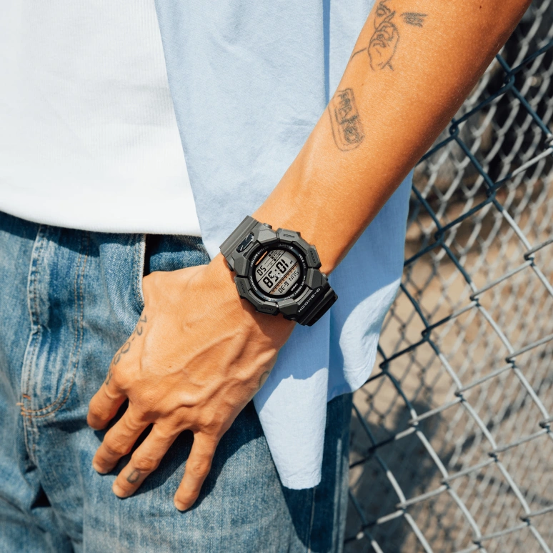 Casio,G-SHOCK 51.90mm,51.90mm,Bio-sourced,Carbon,Resin,Grey,Quartz,Countdown,Chronograph,Month,Date,Hardlex,Round,GD010,GD010-3