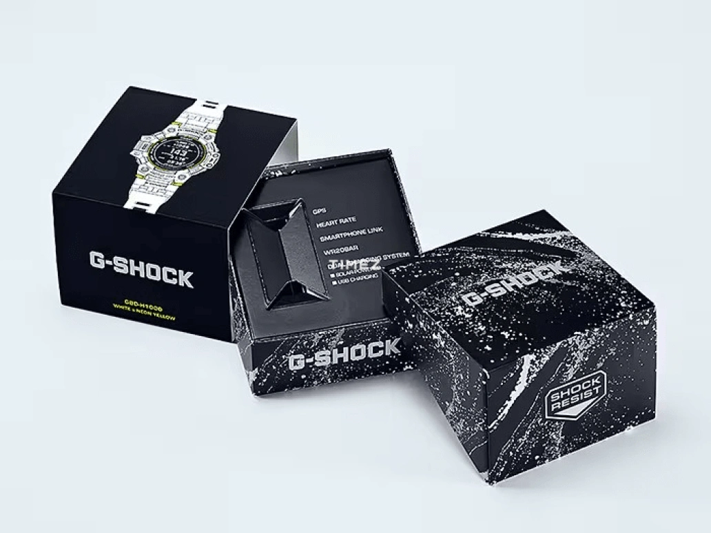 Casio,G-SHOCK 55mm,55mm,Resin,Black,Processor,Countdown,Chronograph,Month,Date,Hardlex,Round,GBDH1000,GBDH1000-7A9
