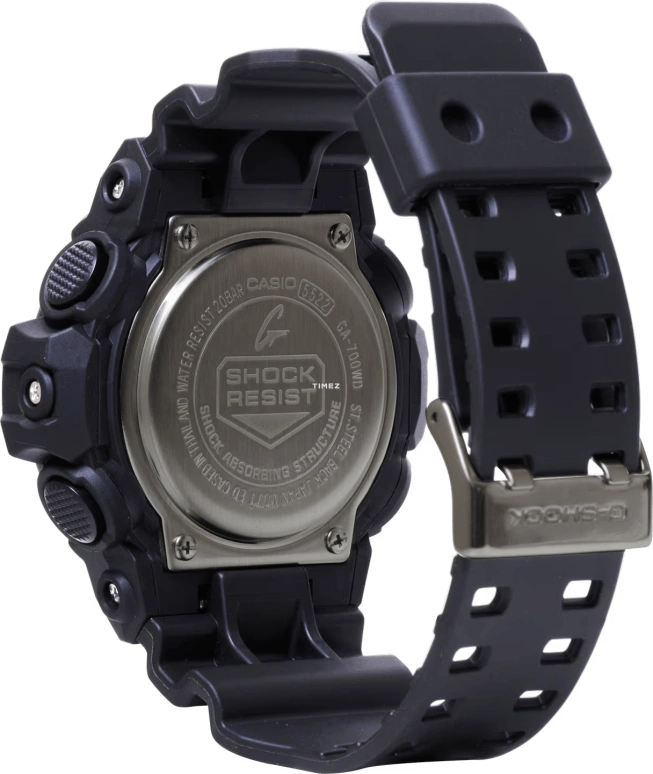 Casio,G-SHOCK 53.40mm,53.40mm,Resin,White,Quartz,Countdown,Chronograph,Month,Date,Hardlex,Round,GA700WD,GA700WD-1A