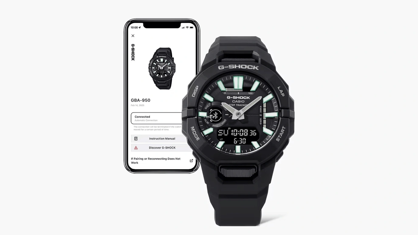 Casio,G-SHOCK 48.50x43.90mm,48.50x43.90mm,Carbon,Bio-sourced,Resin,Black,Quartz,Countdown,Chronograph,Month,Date,Hardlex,Round,GBA950,GBA950-1A