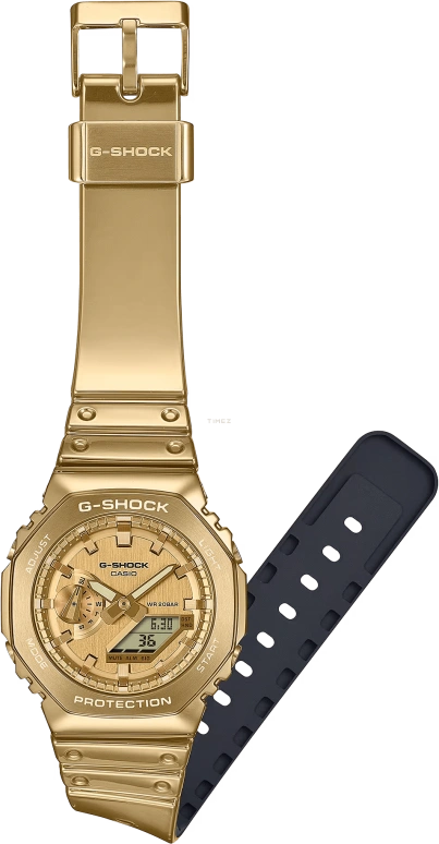 Casio,G-STEEL 44.40mm,44.40mm,Stainless Steel,Resin,Gold,Quartz,Countdown,Chronograph,Month,Date,Hardlex,Octagon,GM2100YMG9A9