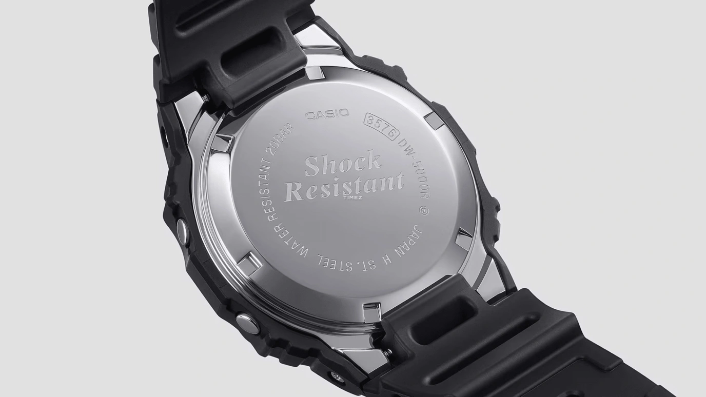 Casio,G-SHOCK 48.90x42.30mm,48.90x42.30mm,Bio-sourced,Resin,Black,Quartz,Countdown,Chronograph,Month,Date,Hardlex,Square,DW5000R,DW5000R-1A