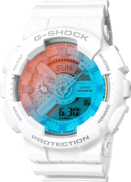 Casio,G-Shock GA-110 51.20mm,51.20mm,Resin,Gradient,Quartz,Countdown,Chronograph,Month,Date,Hardlex,Round,GA110TL,GA110TL-7A