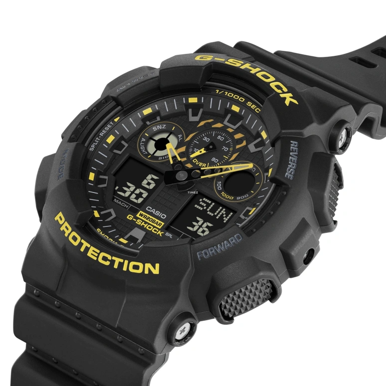 Casio,G-SHOCK 55x51.20mm,55x51.20mm,Resin,Black,Quartz,Countdown,Chronograph,Month,Date,Hardlex,Round,GA100CY,GA100CY-1A