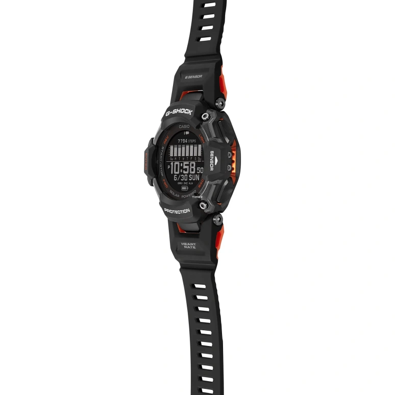 Casio,G-SHOCK 52.60mm,52.60mm,Bio-sourced,Resin,Black,Processor,Countdown,Chronograph,Month,Date,Hardlex,Round,GBDH2000,GBDH2000-1A