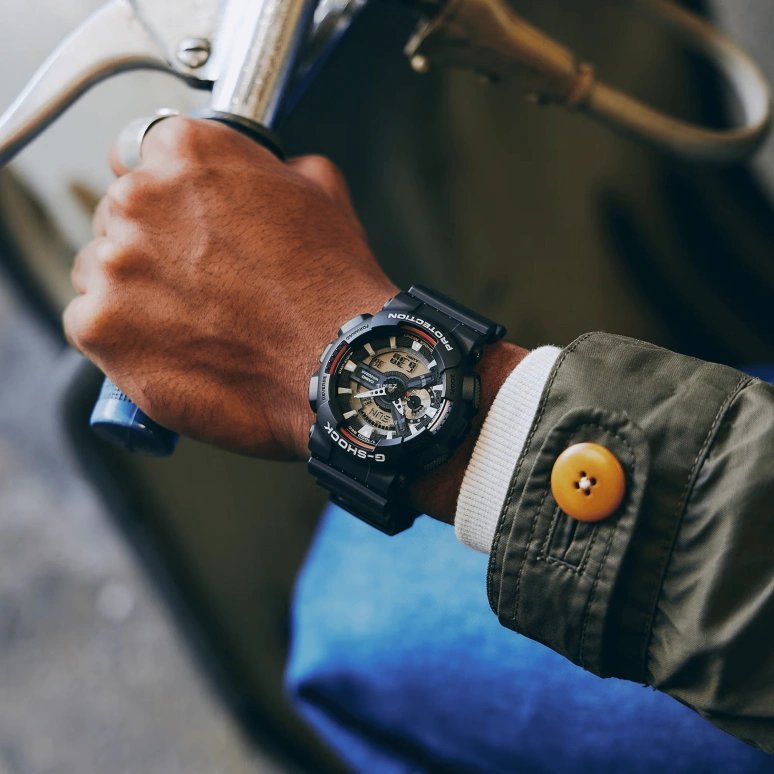 Casio,G-SHOCK 51.20mm,51.20mm,Resin,Bio-sourced,Grey,Quartz,Countdown,Chronograph,Month,Date,Hardlex,Round,GA110RL,GA110RL-1A