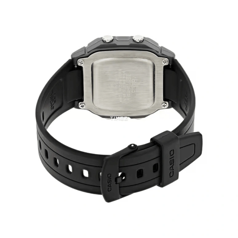 Casio,DIGITAL 43.90x35.70mm,43.90x35.70mm,Resin,Grey,Quartz,Chronograph,Annual Calendar,Month,Date,Plexi,Glass,Square,W800HM,W800HM-7AV