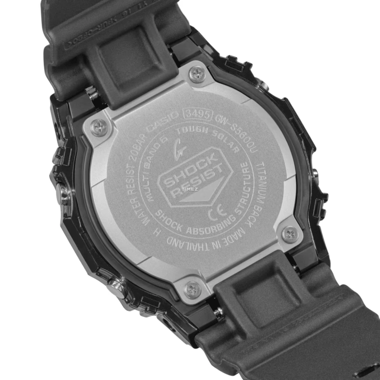 Casio,5600 46.70x43.20mm,46.70x43.20mm,Resin,Black,Grey,Quartz,Countdown,Chronograph,Month,Date,Hardlex,Glass,Square,GWS5600U,GWS5600U-1
