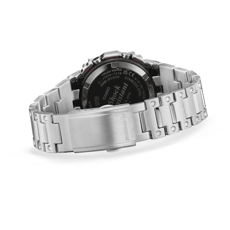Casio,G-SHOCK 49.30x43.20mm,49.30x43.20mm,Stainless Steel,Silver,Quartz,Countdown,Chronograph,Month,Date,Glass,Square,GMW,GMW-B5000PC-1
