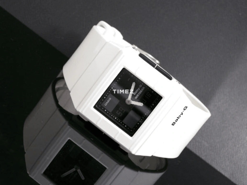 Casio,BABY-G 36mm,36mm,Acrylic,Plastic,Black,Quartz,White,BGA,BGA-200-7E2