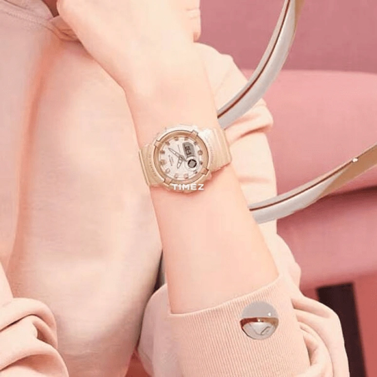 Casio,BABY-G 47.30x43.40mm,47.30x43.40mm,Resin,White,Quartz,Round,BGA,BGA-280BA-4