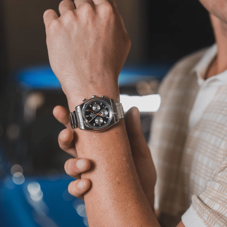 Casio,EDIFICE 40mm,40mm,Stainless Steel,Black,Quartz,Chronograph,Day,EFB730D,EFB730D-1AV