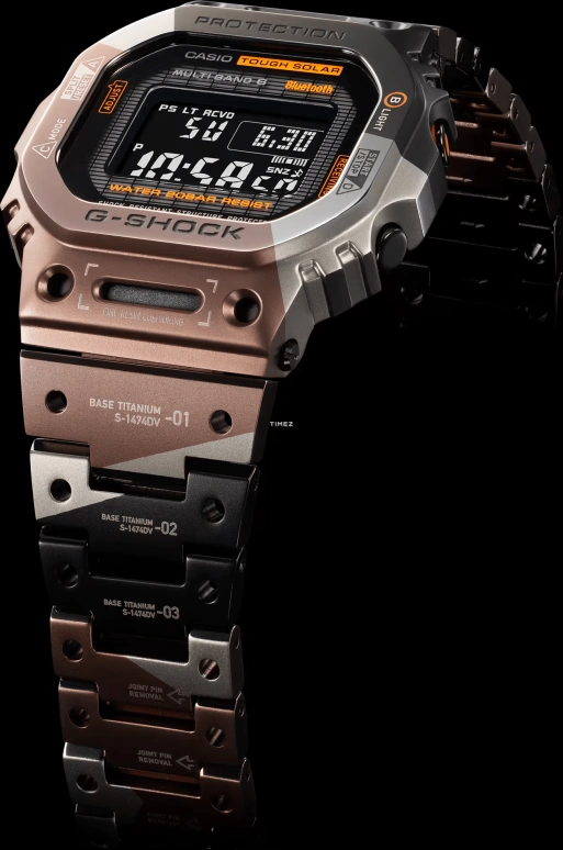Casio,G-SHOCK 49.30x43.20mm,49.30x43.20mm,Titanium,Black,Quartz,Countdown,Chronograph,Month,Date,Hardlex,Square,GMWB5000TVB1
