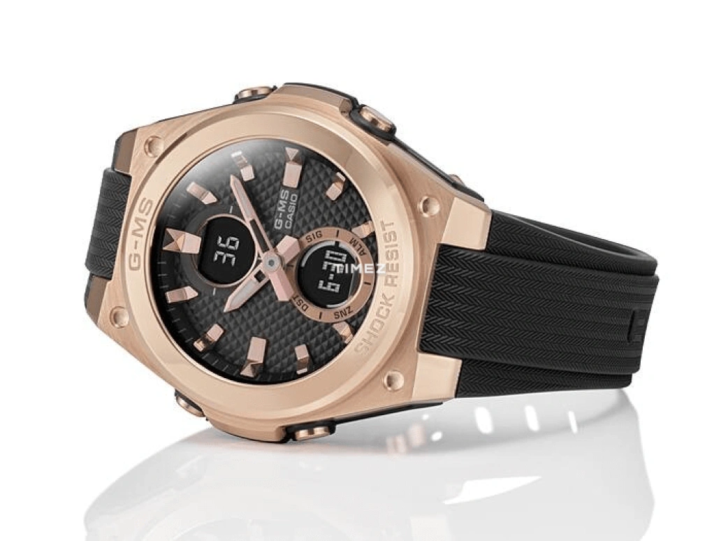 Casio,G-MS 40.30mm,40.30mm,Resin,Stainless Steel,Black,Quartz,Countdown,Chronograph,Month,Date,Hardlex,Round,MSGC100G,MSGC100G-1A