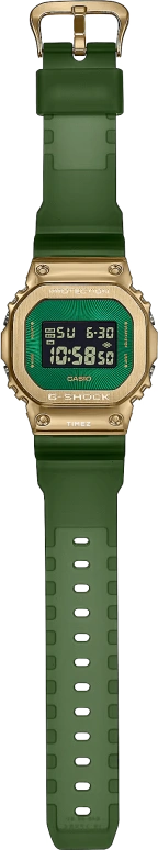 Casio,G-STEEL 49.60x43.20mm,49.60x43.20mm,Resin,Green,Black,Quartz,Countdown,Chronograph,Month,Date,Hardlex,Square,GM5600CL,GM5600CL-3